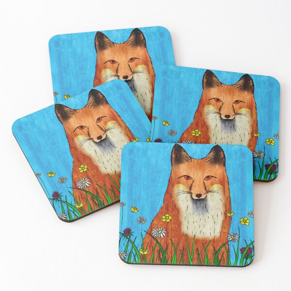 Item preview, Fox and Flowers Watercolor designed and sold by Majikat Designs.
