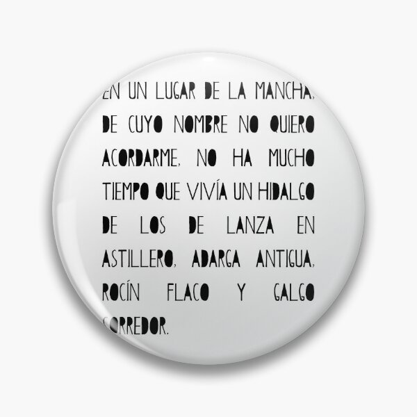 Item preview, Beginning of "Don Quixote de la Mancha" by Miguel de Cervantes designed and sold by Filologica.