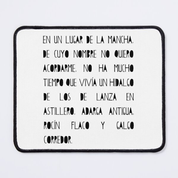 Item preview, Beginning of "Don Quixote de la Mancha" by Miguel de Cervantes designed and sold by Filologica.