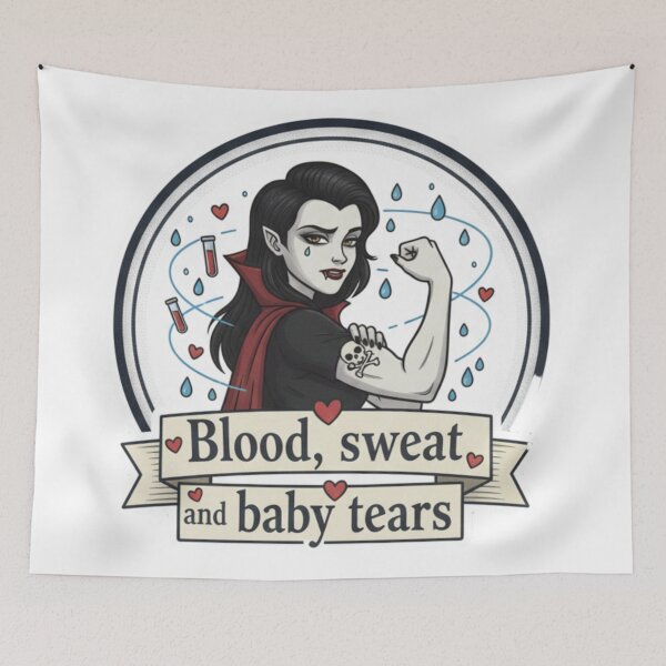 Item preview, Momcula Strong Blood Sweat Baby Tears designed and sold by Silent Watch Threads..