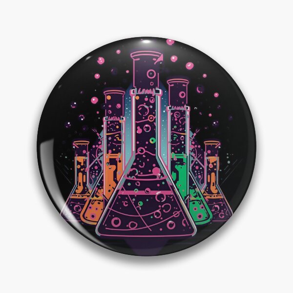 Item preview, Futuristic Neon Chemistry Lab Illustration designed and sold by ChicTrendz.