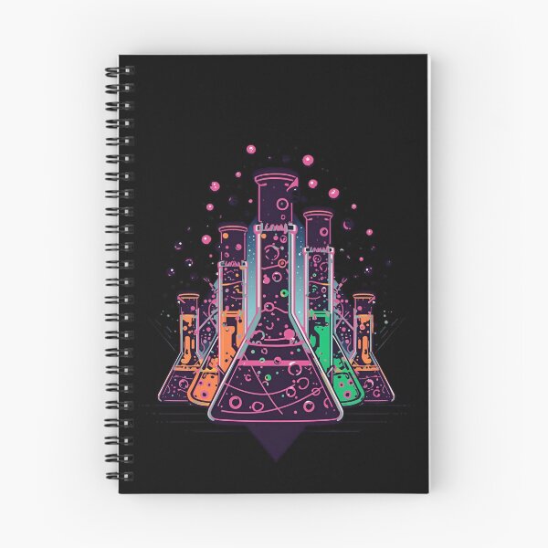Item preview, Futuristic Neon Chemistry Lab Illustration designed and sold by ChicTrendz.