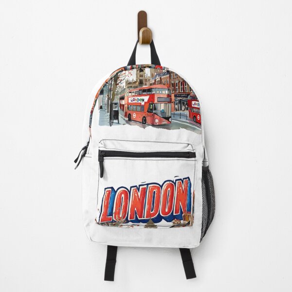 Item preview, London City Artwork – Big Ben & Red Double-Decker Buses Illustration designed and sold by DesignArtist.ia.
