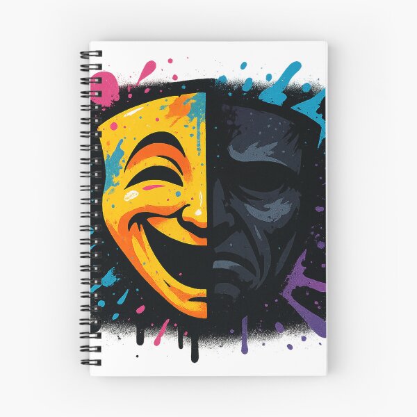 Item preview, Mask of Emotions – Duality Graffiti Tee designed and sold by PastimeMastery.