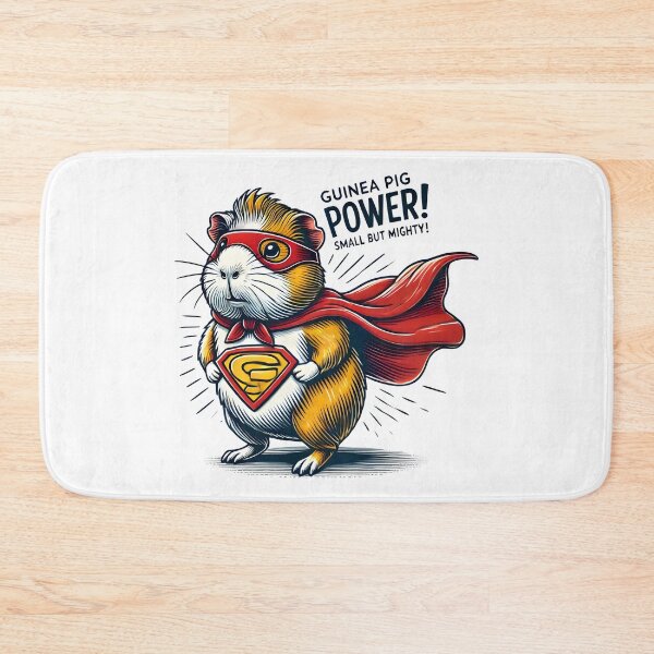 Item preview, Guinea Pig Power Superhero Cartoon Design. designed and sold by The-T-In-Retro.