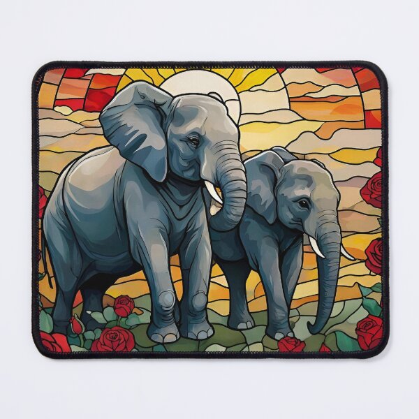Item preview, Elephants in the Rose Garden designed and sold by Ciervo Primavera.