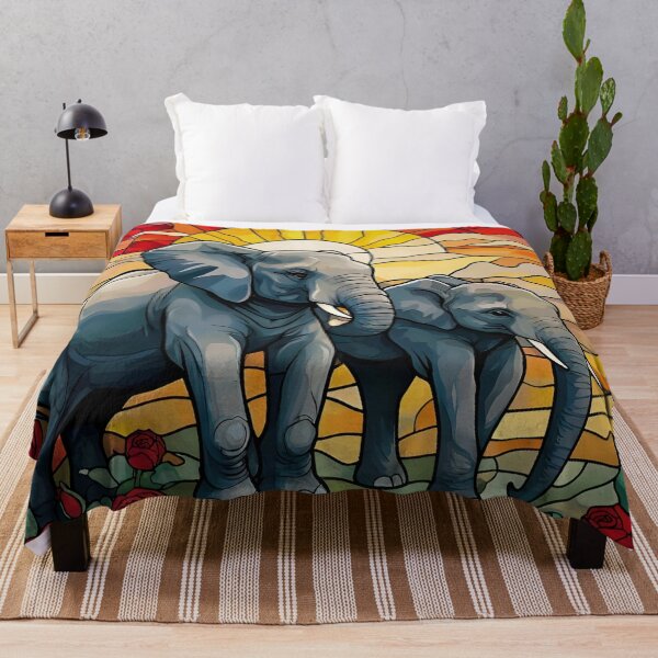 Item preview, Elephants in the Rose Garden designed and sold by Ciervo Primavera.