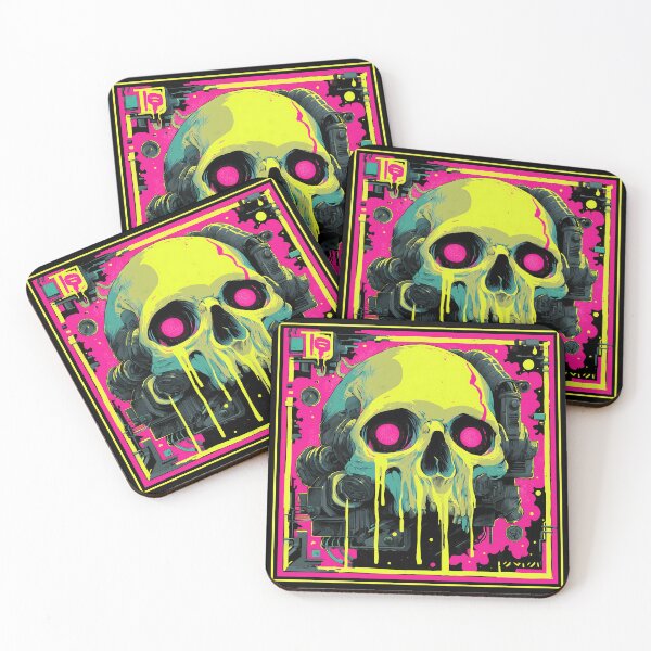Item preview, Neon Pink Skull Dripper  designed and sold by Zen Candy 3000 Travis Nicholas Zariwny.