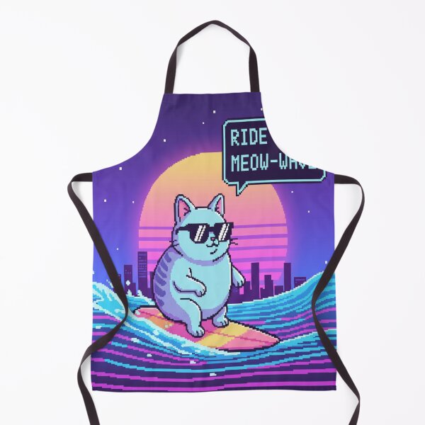 Artikelvorschau, Pixel Katze Surfen Retro Vaporwave Wellenreiter entworfen und verkauft von Neko-Doodle-co.