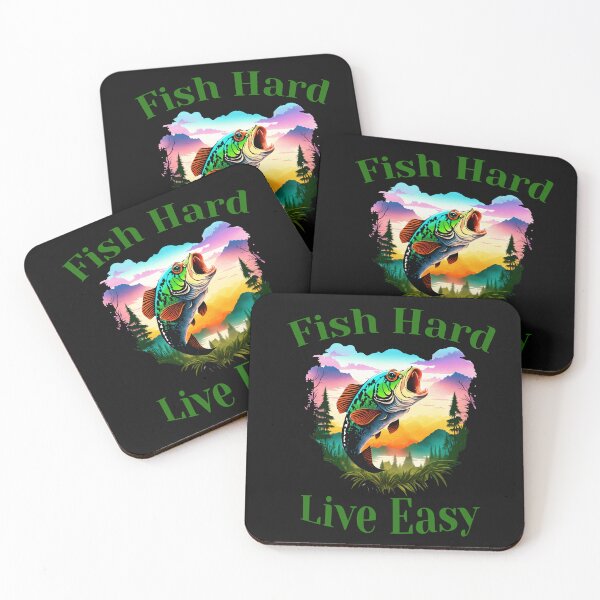 Item preview, ish Hard Live Easy Bass Fishing – Vintage Angler designed and sold by RojoyDesigns.