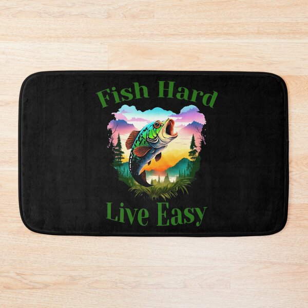 Item preview, ish Hard Live Easy Bass Fishing – Vintage Angler designed and sold by RojoyDesigns.