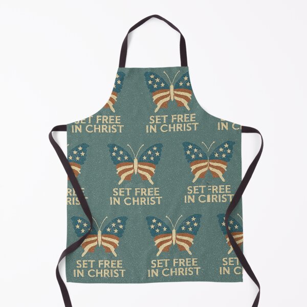 Item preview, Set Free in Christ – Butterfly Christian Design with American Flag Wings designed and sold by NaphDesigns.
