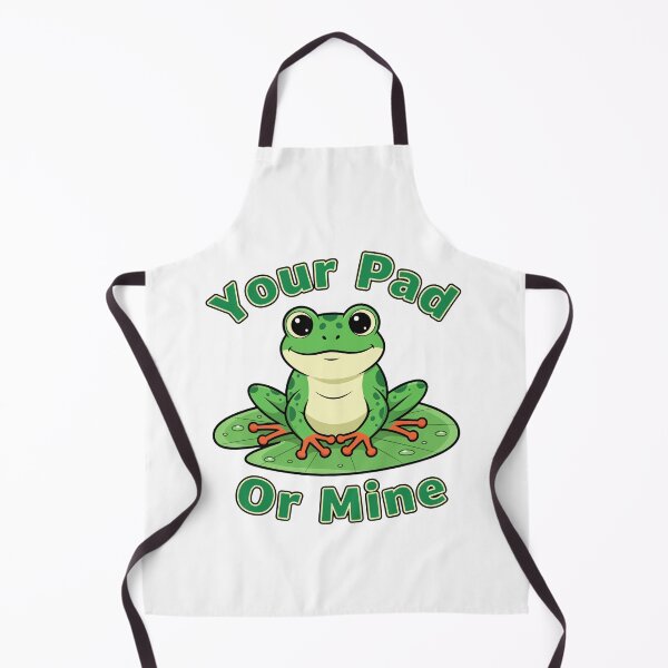 Item preview, Your Pad or Mine? Cute Cartoon Frog Pun Art, Frog Lover Gifts, Amphibian Humor Design designed and sold by RojoyDesigns.