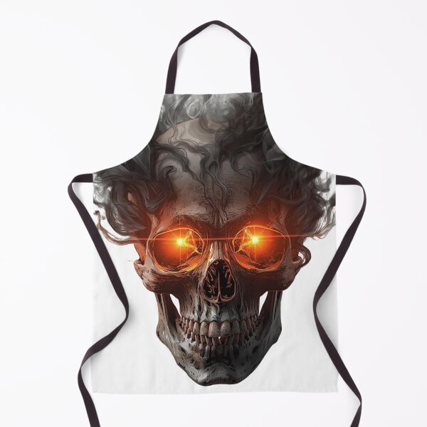 Artikelvorschau, Flammender Totenkopf mit Rauch – Dark Gothic Art Design entworfen und verkauft von snoezelstudio.