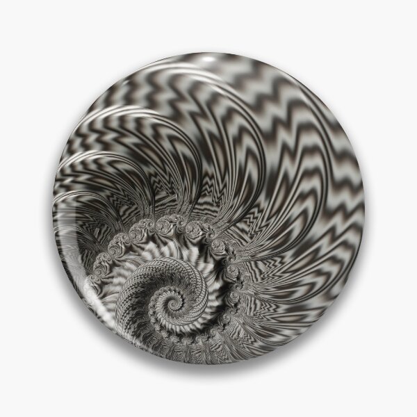 Artikelvorschau, Graue Spirale Fraktal - Monochrome Strichzeichnungen entworfen und verkauft von ElaKog.
