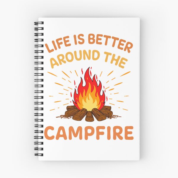 Aperçu de l'œuvre La vie est meilleure autour d'un feu de camp – Camping et aménagement extérieur créée et vendue par ByRAM Project.