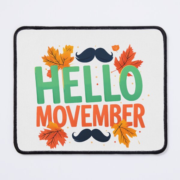 Item preview, Funny Movember T-Shirt – Hello Movember Mustache Humor No Shave November Tee designed and sold by Snark & Spark.