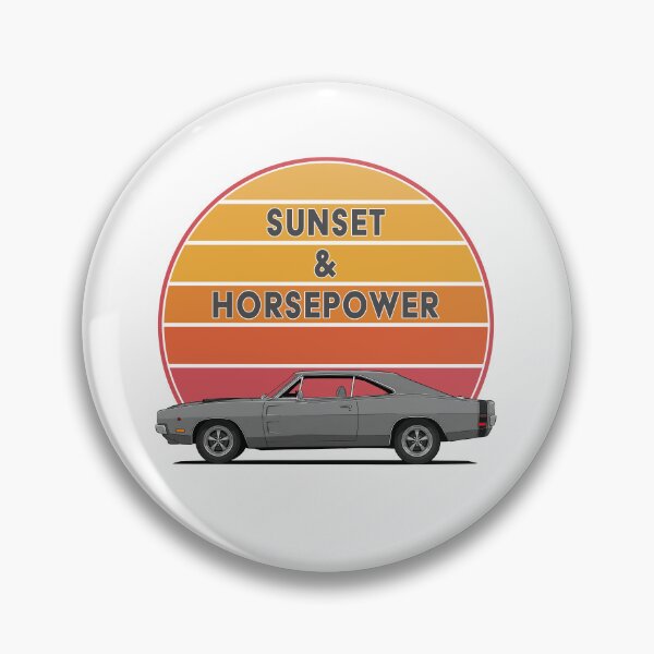 Item preview, Sunset & Horsepower – Retro Muscle Car Design designed and sold by ByRAM Project.