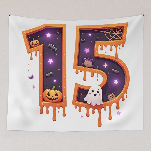 Item preview, Halloween Number 15 Ghosts Pumpkins Bats Spiderweb Costume designed and sold by ArtDesignTp.