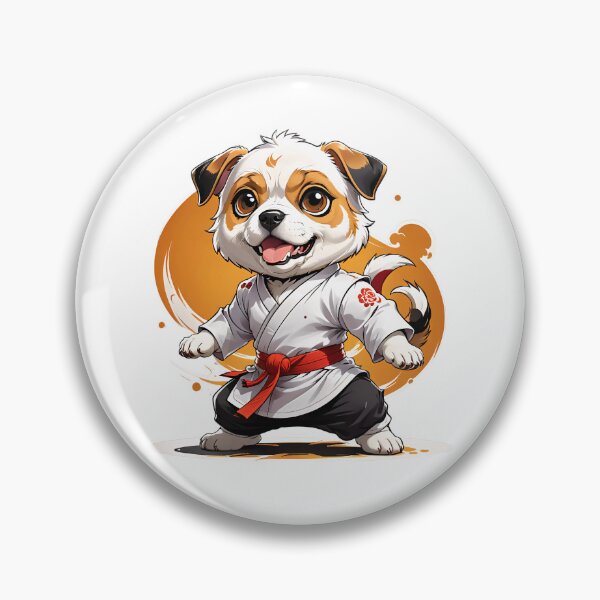 Item preview, Cartoon Kung Fu Dog - Funny Martial Arts Animal Design designed and sold by RojoyDesigns.