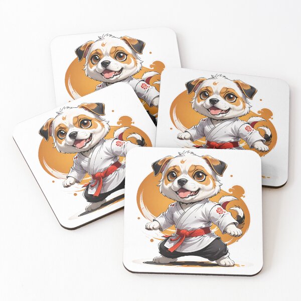 Item preview, Cartoon Kung Fu Dog - Funny Martial Arts Animal Design designed and sold by RojoyDesigns.