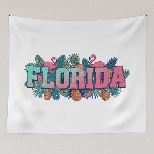 Item preview, Florida Varsity Pineapple Flamingo – Vintage College Style designed and sold by sherifshaaban.