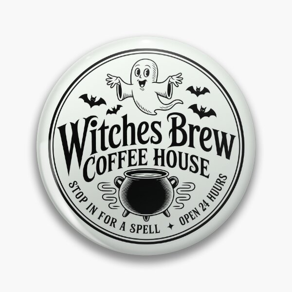 Item preview, Witches Brew Coffee House Graphic – Open 24 Hours | Mystical Cafe designed and sold by Compass and a Camera.