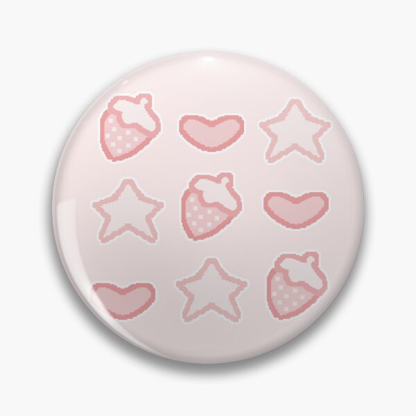 Item preview, pixel art decora strawb pattern (all pink) designed and sold by cottonlacey.