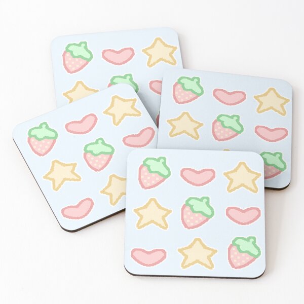 Item preview, pixel art decora strawb pattern (pastel) designed and sold by cottonlacey.