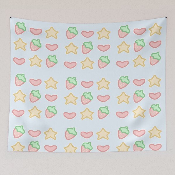 Item preview, pixel art decora strawb pattern (pastel) designed and sold by cottonlacey.