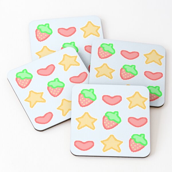 Item preview, pixel art decora strawb pattern designed and sold by cottonlacey.