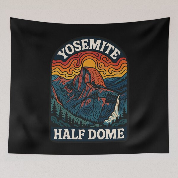 Item preview, Yosemite National Park Trippy Retro designed and sold by TomFrontierArt.