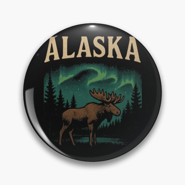 Item preview, Vintage Alaska Northern Lights Moose designed and sold by Gustavo Navarro.