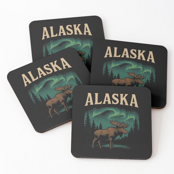 Item preview, Vintage Alaska Northern Lights Moose designed and sold by Gustavo Navarro.