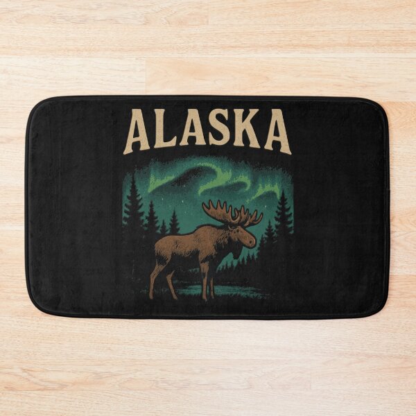 Item preview, Vintage Alaska Northern Lights Moose designed and sold by Gustavo Navarro.
