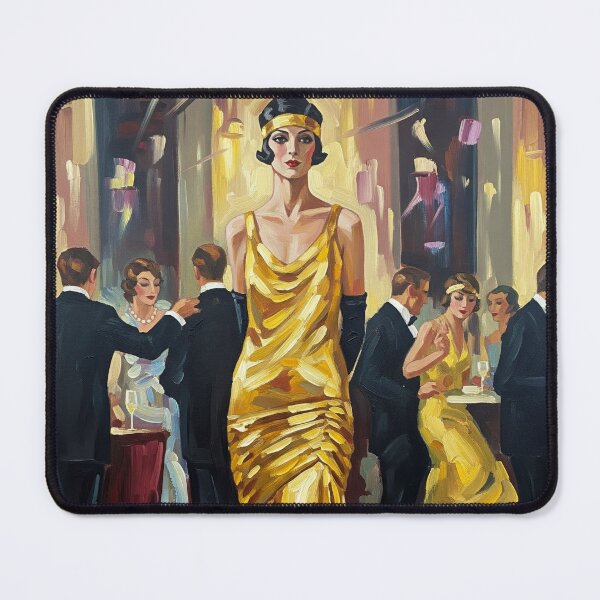 Item preview, The Statue at the Party - Original Art Deco Artwork designed and sold by elektronen.