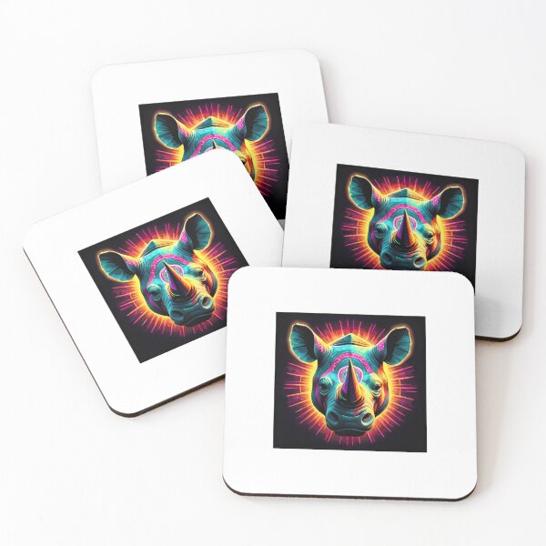 Item preview, Copy of Copy of Neon Rhino – Psychedelic Geometric Art Print & Design designed and sold by NikolaandAnchy.