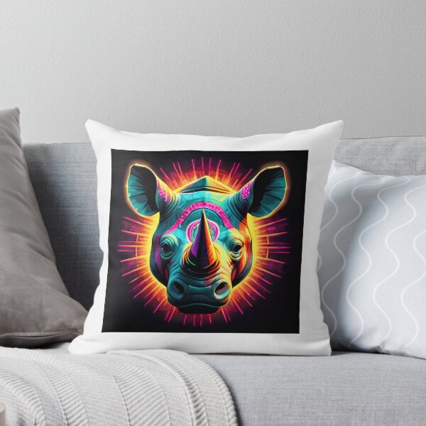 Item preview, Copy of Copy of Neon Rhino – Psychedelic Geometric Art Print & Design designed and sold by NikolaandAnchy.