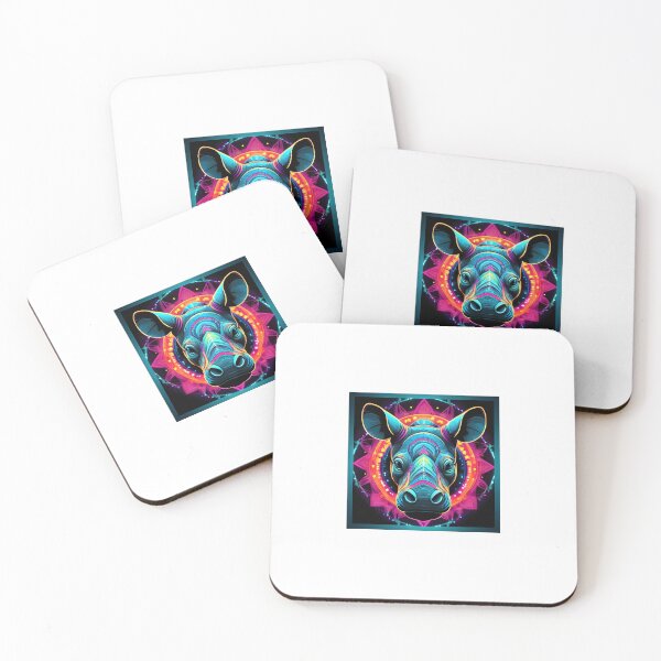 Item preview, Copy of Copy of Copy of Neon Rhino – Psychedelic Geometric Art Print & Design designed and sold by NikolaandAnchy.