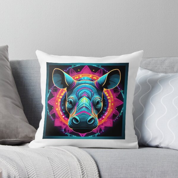 Item preview, Copy of Copy of Copy of Neon Rhino – Psychedelic Geometric Art Print & Design designed and sold by NikolaandAnchy.