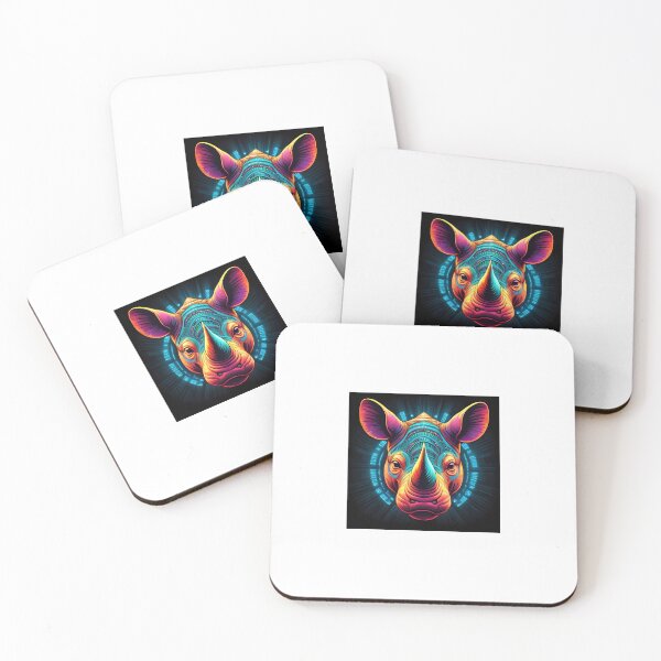 Item preview, Copy of Copy of Copy of Neon Rhino – Psychedelic Geometric Art Print & Design designed and sold by NikolaandAnchy.