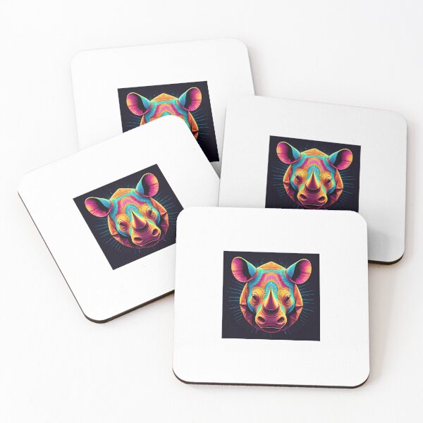 Item preview, Copy of Copy of Copy of Neon Rhino – Psychedelic Geometric Art Print & Design designed and sold by NikolaandAnchy.