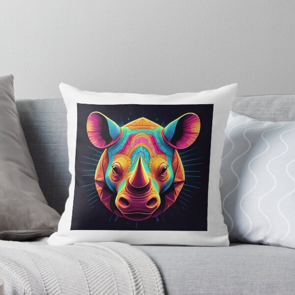 Item preview, Copy of Copy of Copy of Neon Rhino – Psychedelic Geometric Art Print & Design designed and sold by NikolaandAnchy.