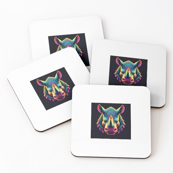 Item preview, Copy of Copy of Copy of Neon Rhino – Psychedelic Geometric Art Print & Design designed and sold by NikolaandAnchy.