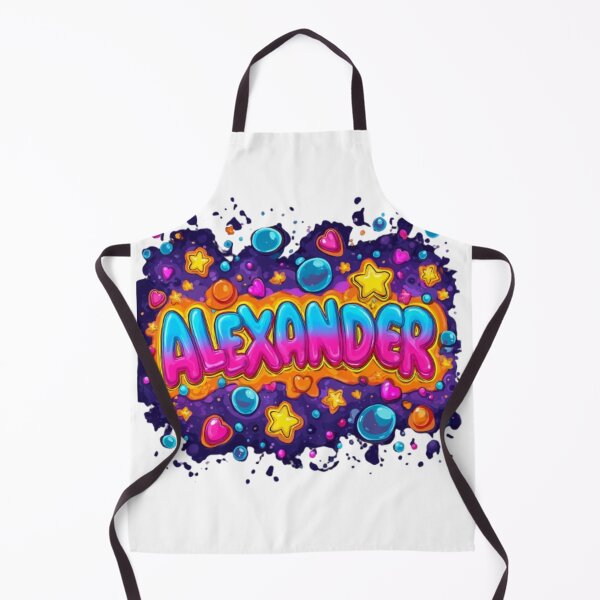 Item preview, Colorful 3D Name Alexander – Neon Bubble Letters with Stars and Hearts designed and sold by AlexLineArt.