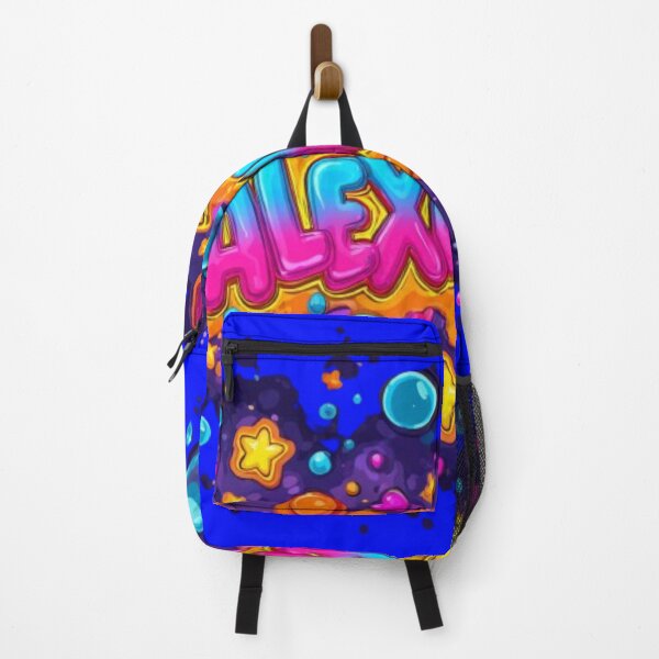 Item preview, Colorful 3D Name Alexander – Neon Bubble Letters with Stars and Hearts designed and sold by AlexLineArt.