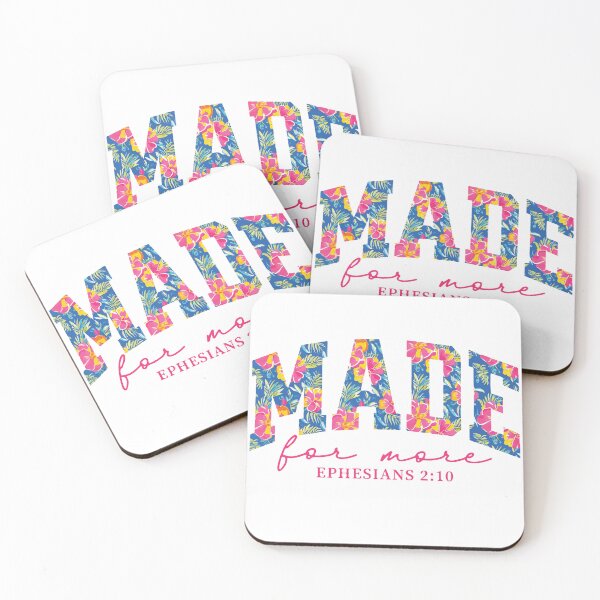 Item preview, Made For More Ephesians 2:10, Bright Floral Tropical Flowers, Religious Sublimation designed and sold by PrintItStudio.