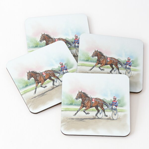 Item preview, Horse and Sulky Vignette Watercolor designed and sold by S Schwartz Studio.