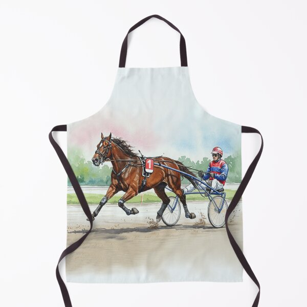Item preview, Horse and Sulky Vignette Watercolor designed and sold by S Schwartz Studio.