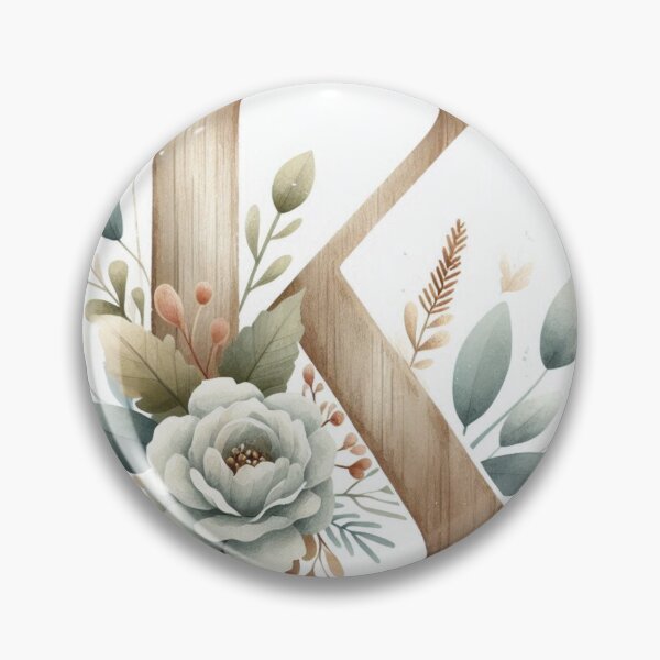 Item preview, Farmhouse Floral Monogram K – Rustic Western Wall Art designed and sold by WF-Studio.